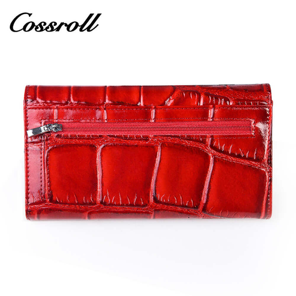 Cossroll Ladies Long Patent Leather Wallet Manufacturer