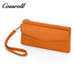 Cossroll Wristlet Clutch Lychee Cowhide Leather Wallets Manufacturer