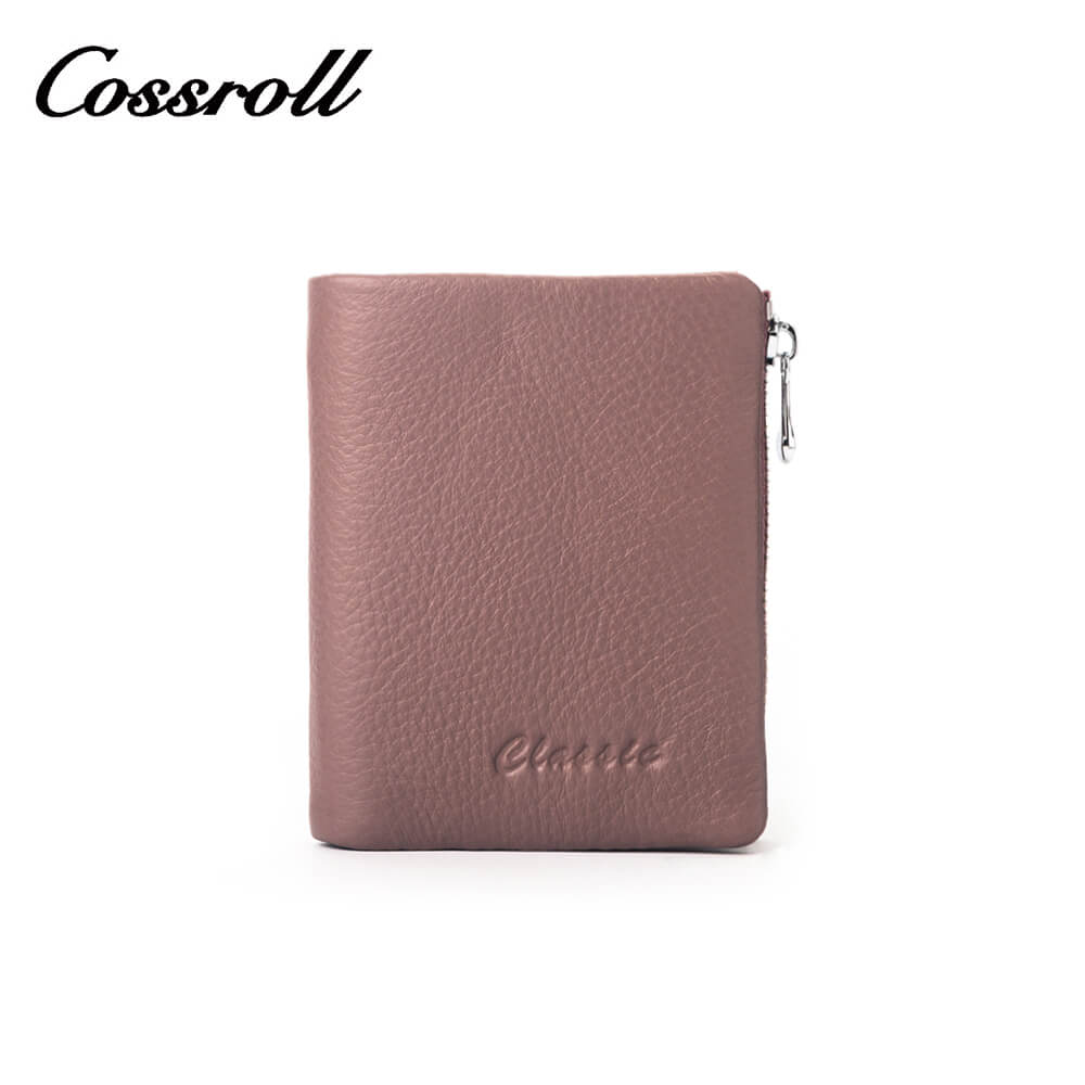 Cossroll Lychee Short Real Leather Wallet Manufacturer