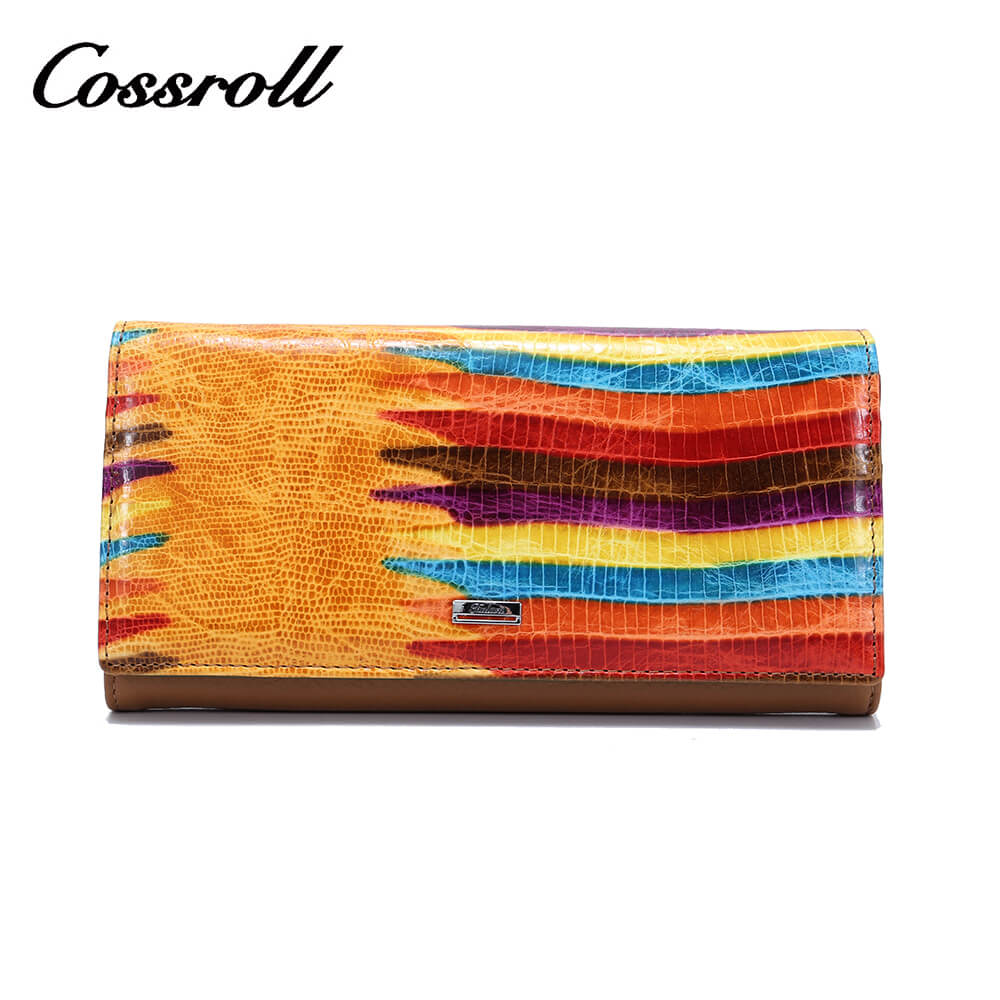 Cossroll Colorful Ladies Patent Leather Long Wallets Maker