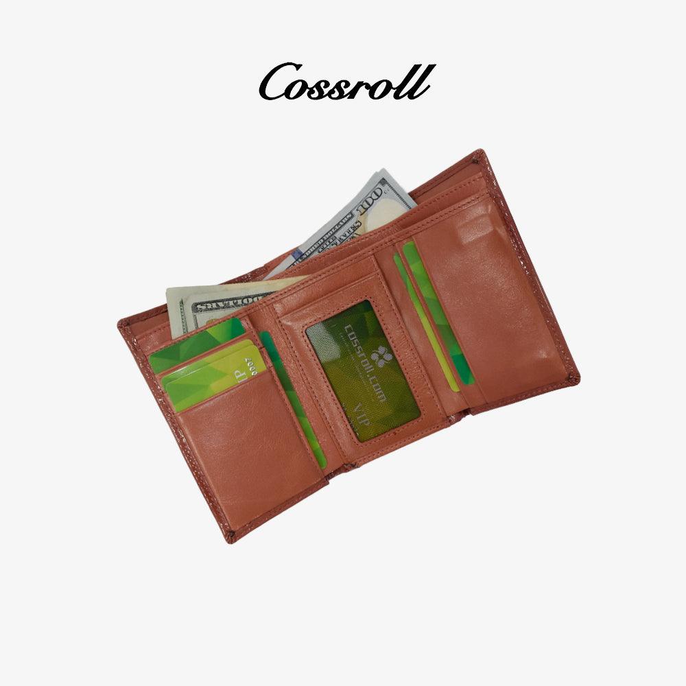 Crocodile Leather Trifold Short Wallet - cossroll.leather