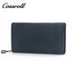 Cossroll Doulbel Zipper Cowhide Leather Wallets Manufacturer