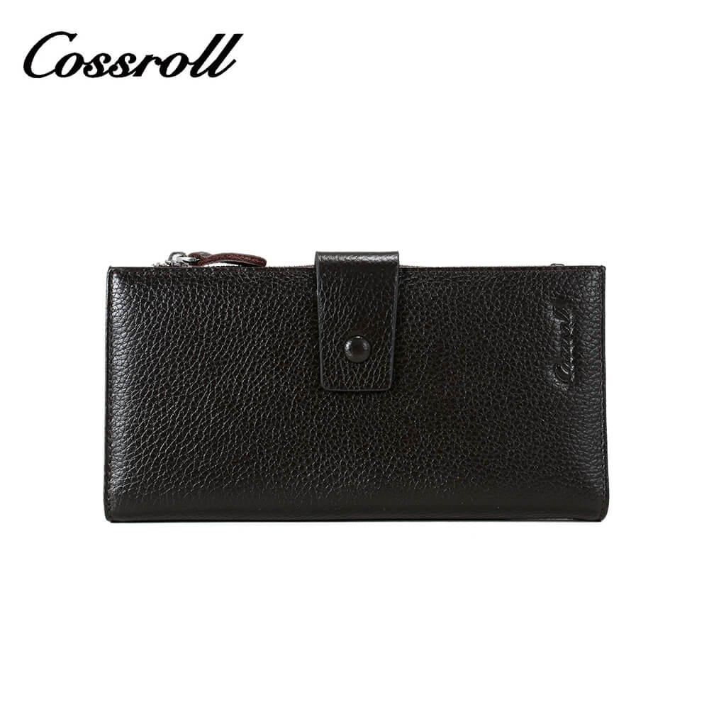 Women Cowhide Lychee Long Leather Wallet Manufacturer