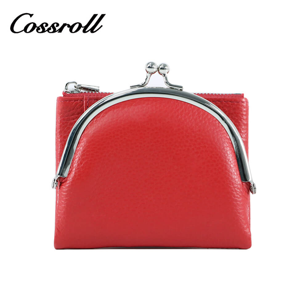 Cossroll Women Leather Coin Purse Short Wallets Wholesale Manufacturer