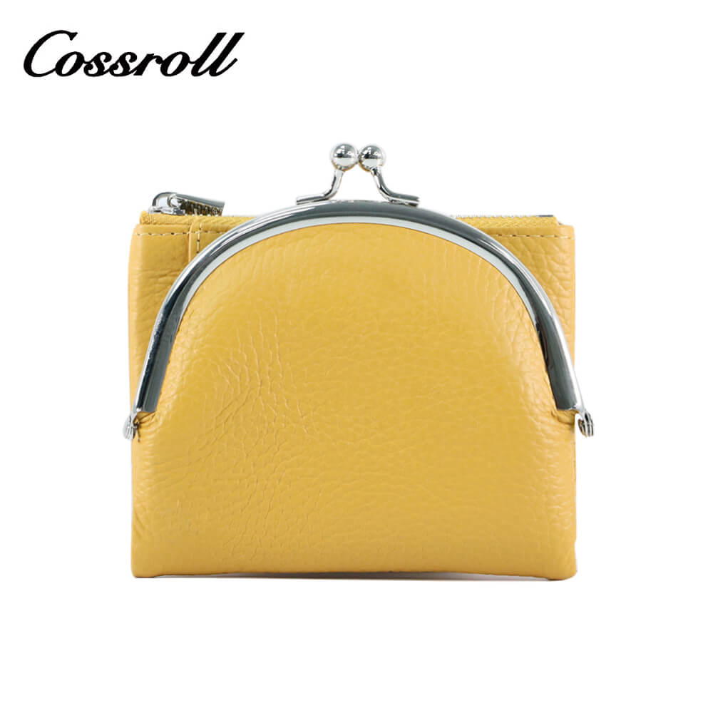 Cossroll Women Leather Coin Purse Short Wallets Wholesale Manufacturer