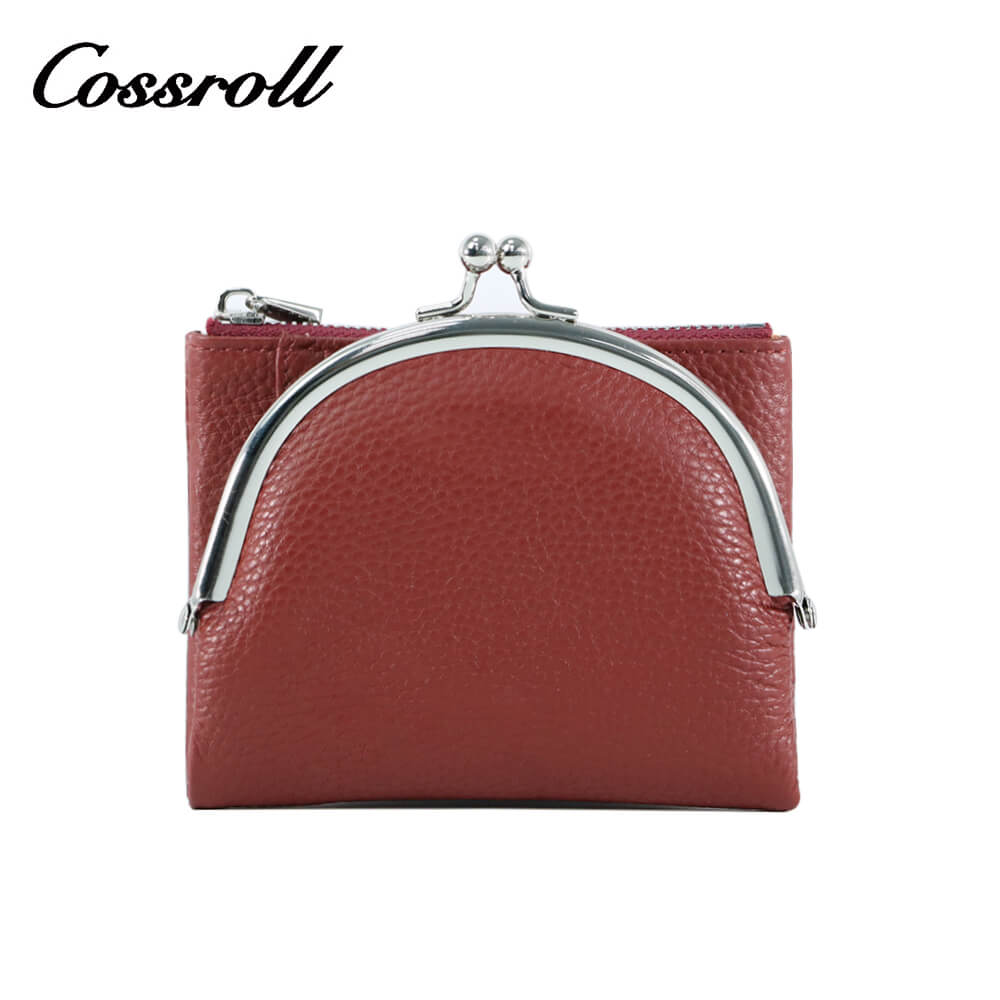 Cossroll Women Leather Coin Purse Short Wallets Wholesale Manufacturer