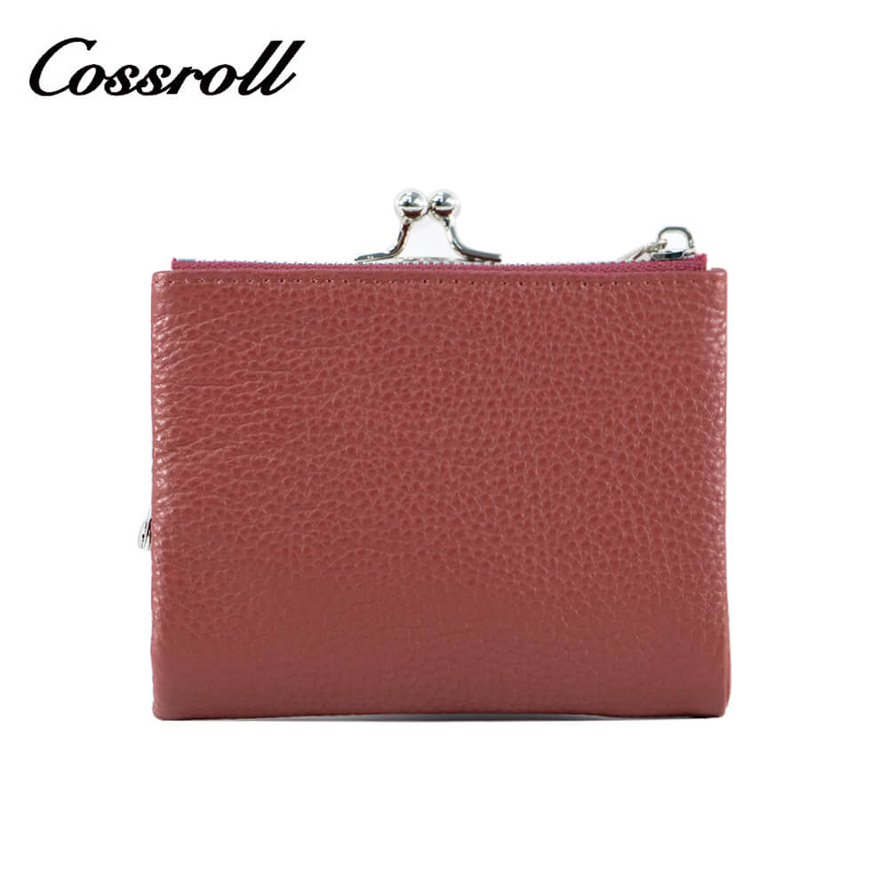 Cossroll Women Leather Coin Purse Short Wallets Wholesale Manufacturer