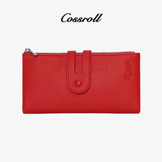 Women Zipper Leather Bifold Wallets For Wholesale - cossroll.leather