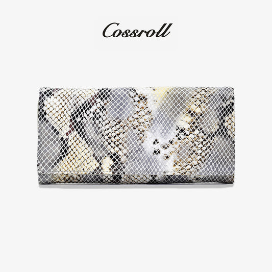 Python Prints Women Leather Wallet Manufacturer Snakeskin Prints - cossroll.leather