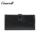Double Zipper Bifold Leather Long Wallets