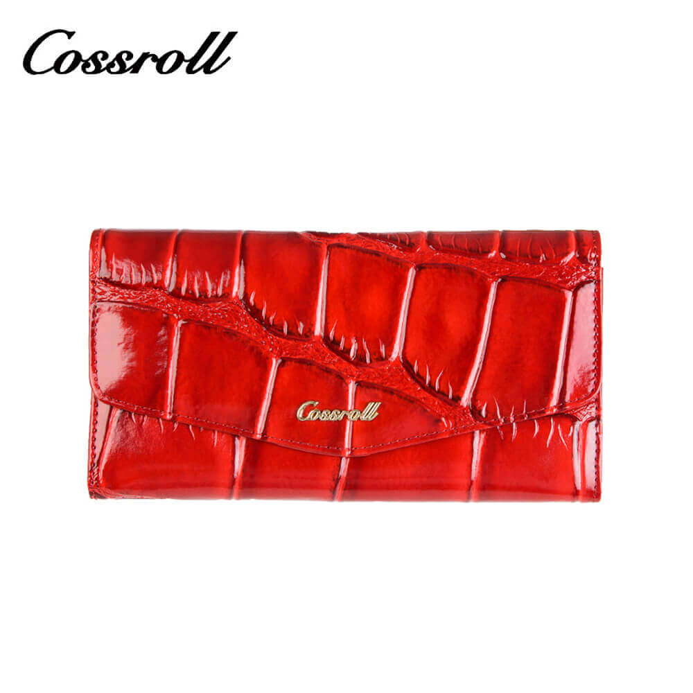 Cossroll Ladies Long Patent Leather Wallet Manufacturer