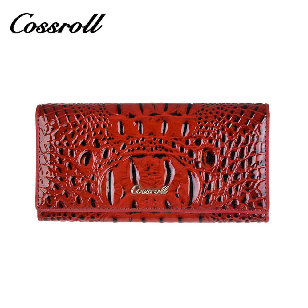 Cossroll Classic Crocodile Lady Long Leather Wallets Manufacturer