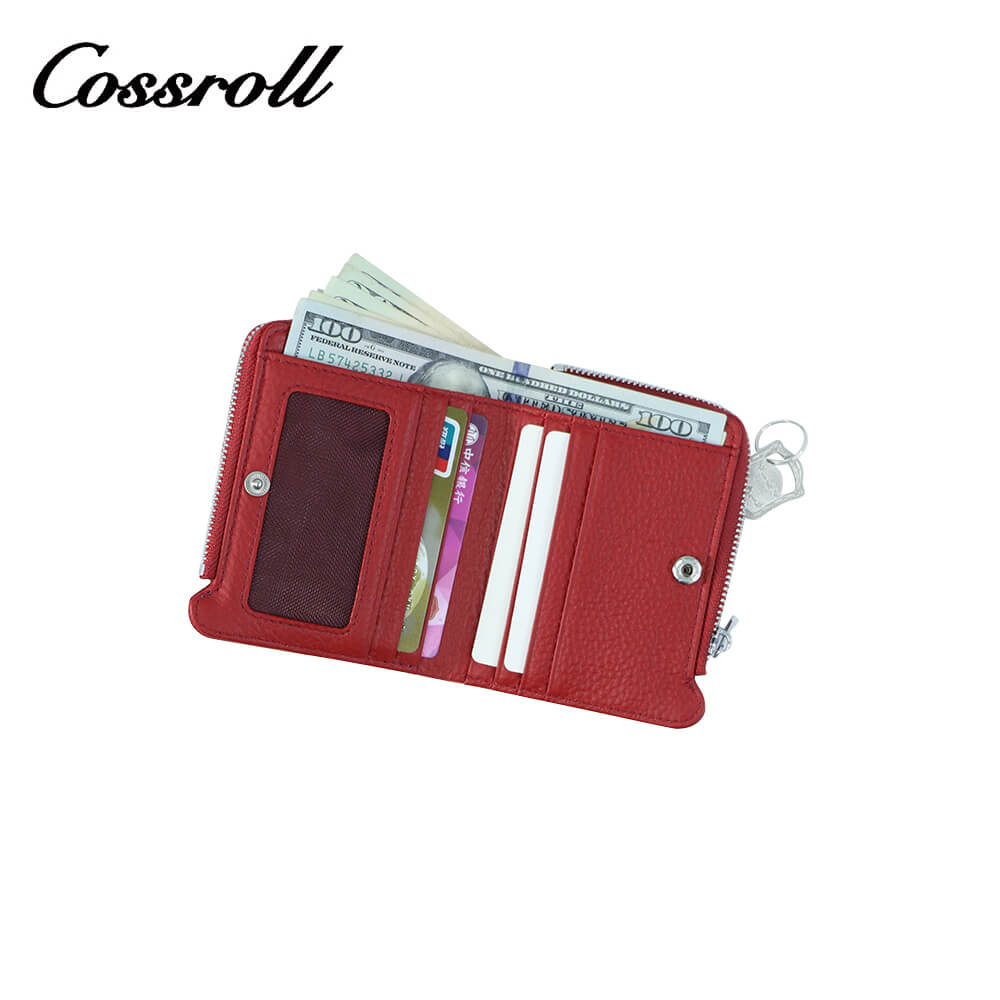 Cossroll Small Bifold Cowhide Leather Wallets Manfacturer Wholesaler