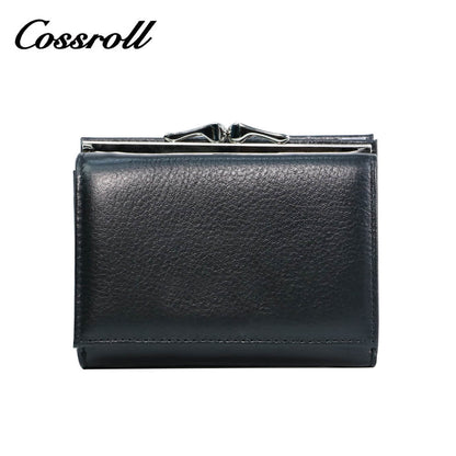 Cossroll Women Leather Coin Purse Trifold Short Wallets Wholesale Manufacturer