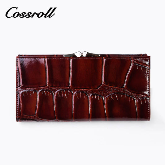 Cossroll Crocodile Long Patent Leather Wallet Manufacturer