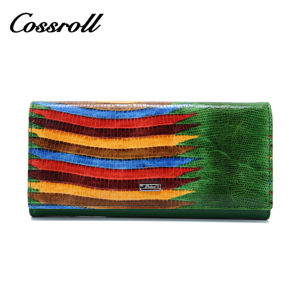 Cossroll Colorful Ladies Patent Leather Long Wallets Maker