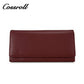Women Bifold Long Cowhide Lychee Leather Wallet Manufacturer