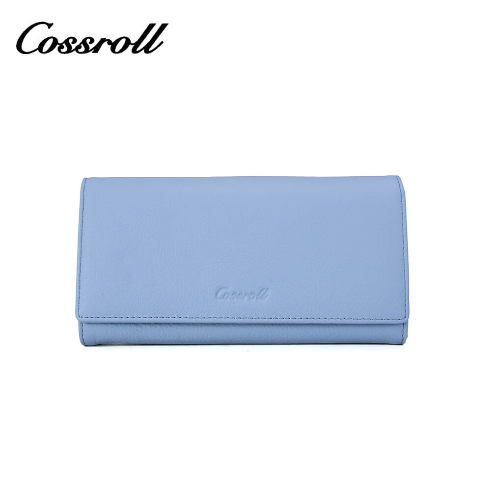 Women Long Lychee Cowhide Leather Wallet Manufacturer