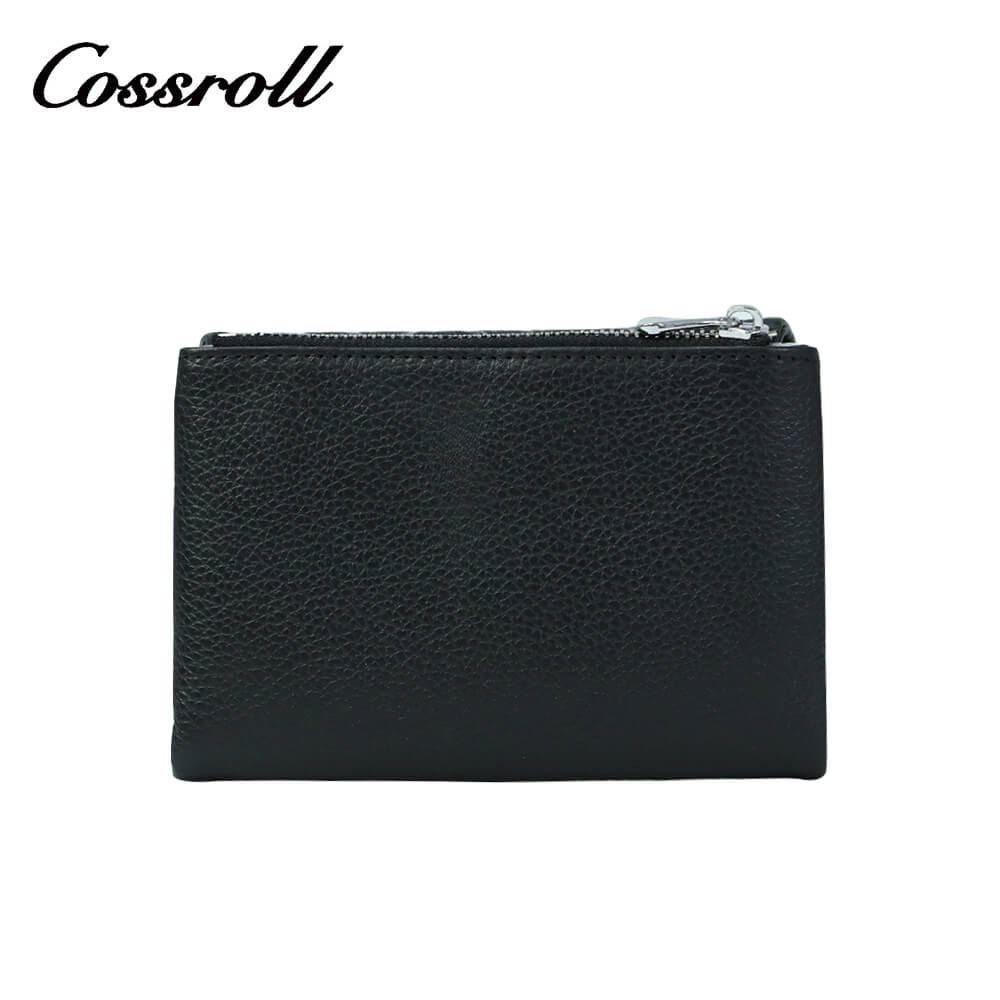 Cossroll Women Bifold Short  Cowhide Leather Wallets Manufactuer