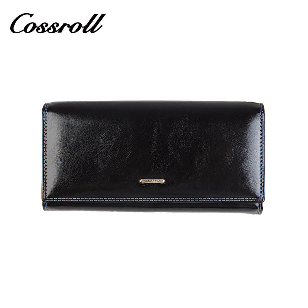 Cossroll Smooth Long Waxed Leather Wallets Manufacturer