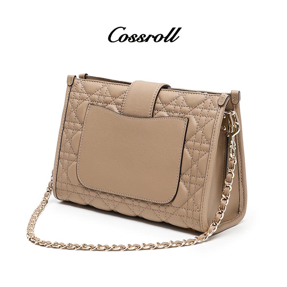 Cowhide Leather Purse Ladies Crossbody Bag - cossroll.leather