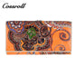 Vintage Floral Lady Long Leather Wallets