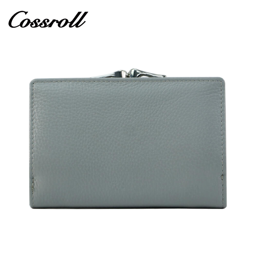 Cossroll Trifold Cowhide Leather Short Wallet Wholesale