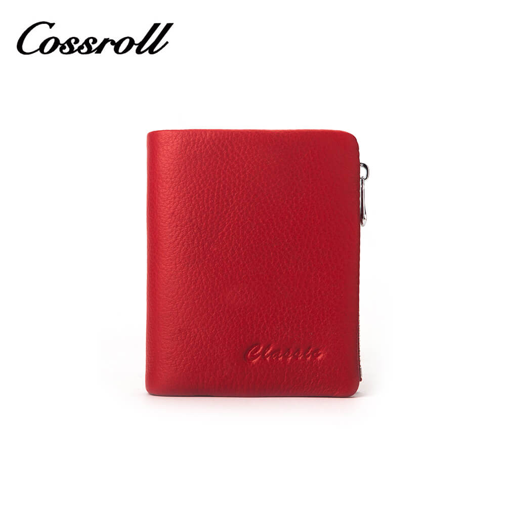 Cossroll Lychee Short Real Leather Wallet Manufacturer