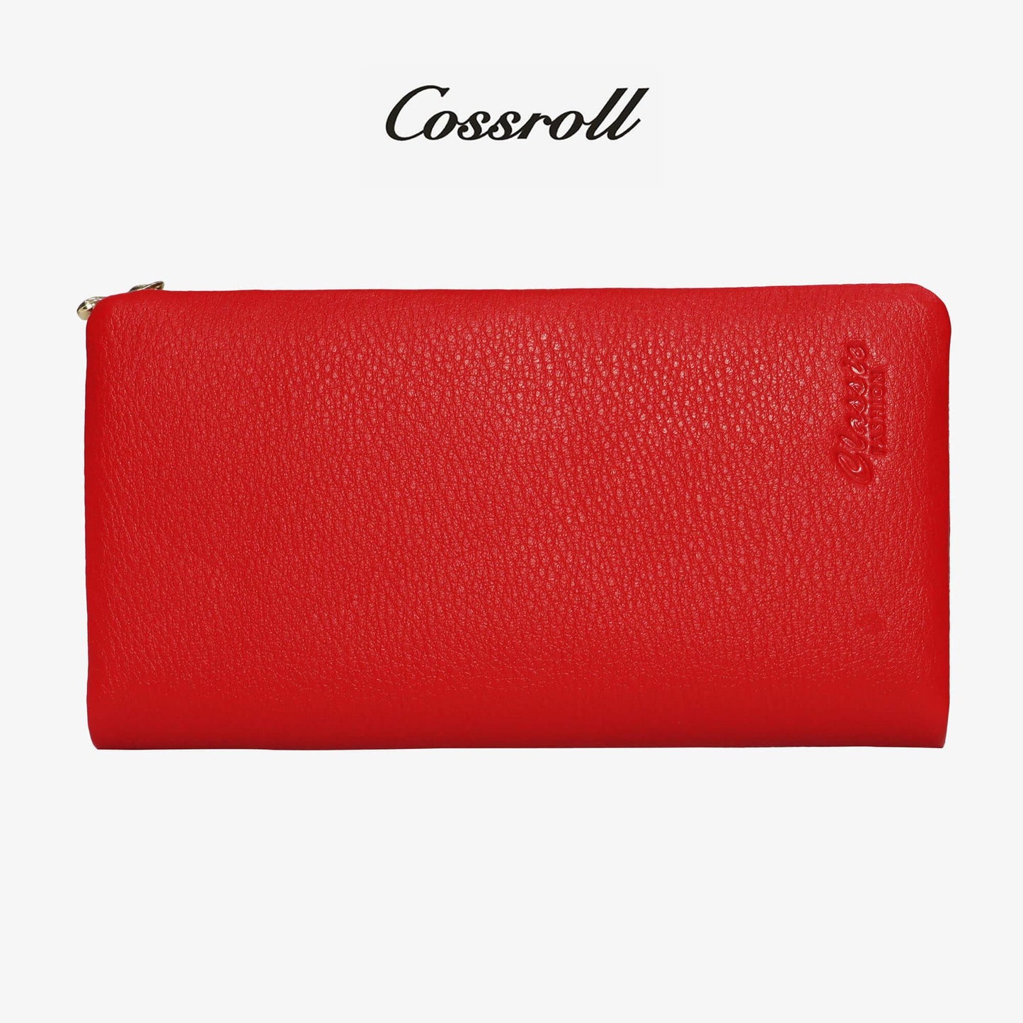 PU Leather Women Bifold Wallets With Zipper - cossroll.leather