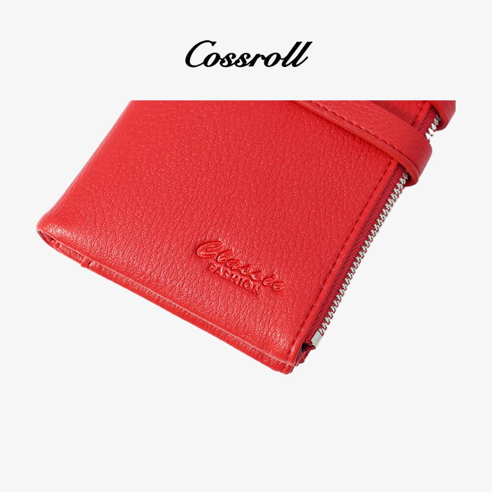 Women Zipper Leather Bifold Wallets For Wholesale - cossroll.leather