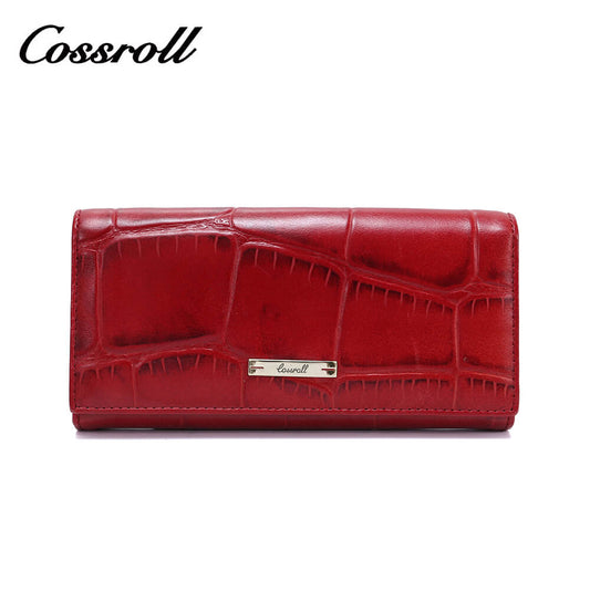 Cossroll Stone Texture Genuine Leather Wallets Manufacturer