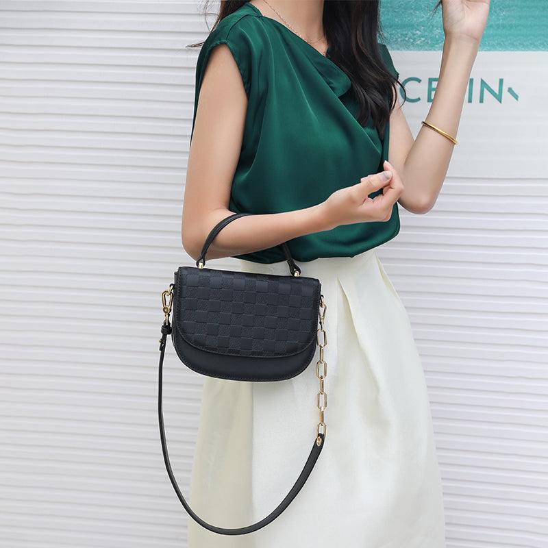 Top Grain Leather Purse Women Crossbody Bag