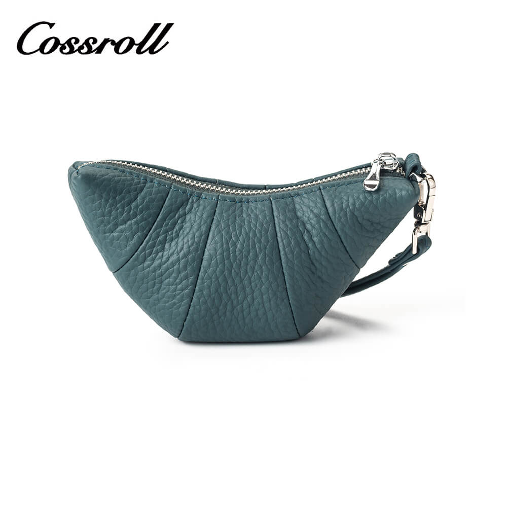 Croissant Leather Coin Purse Wristlet Manufacturer