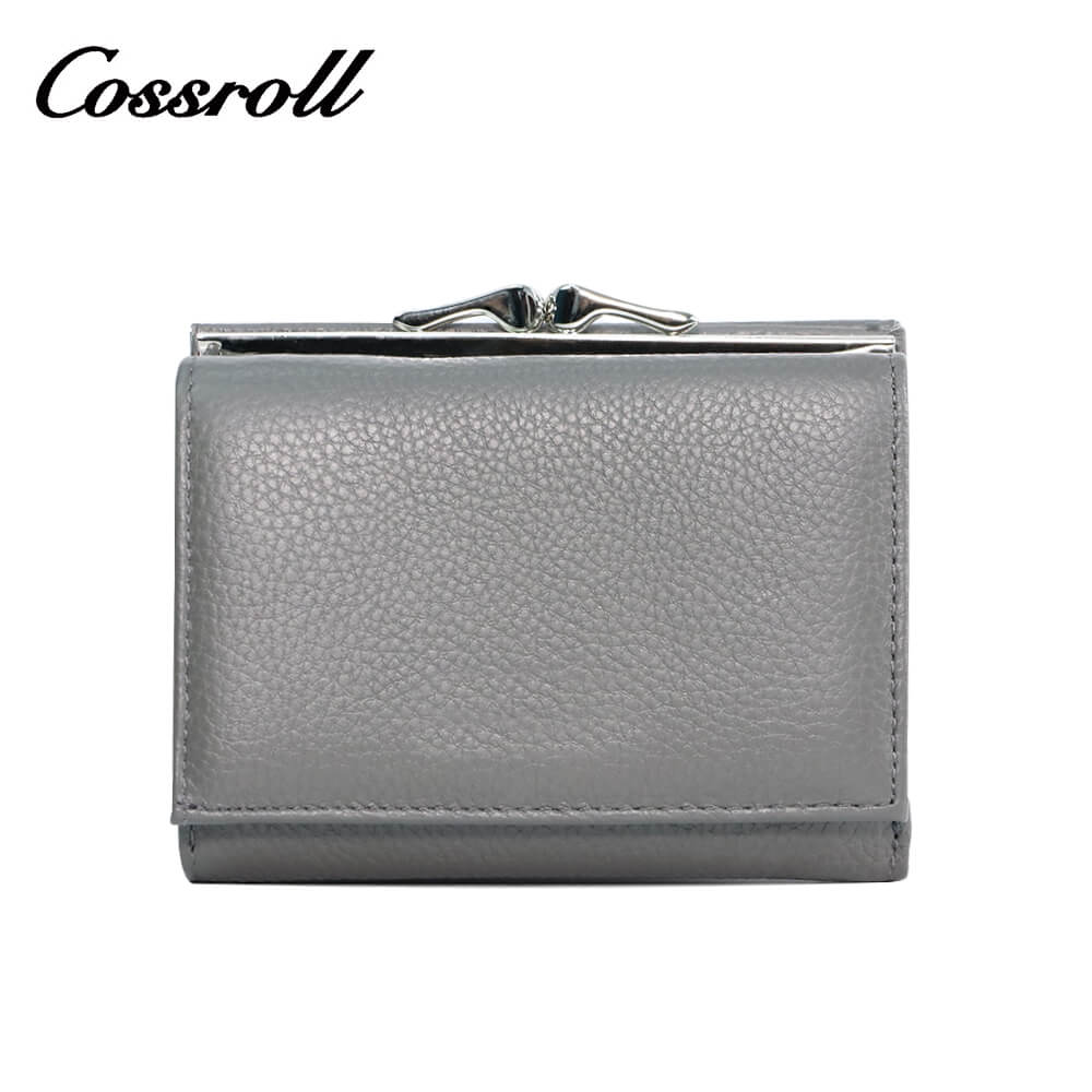 Cossroll Women Leather Coin Purse Trifold Short Wallets Wholesale Manufacturer