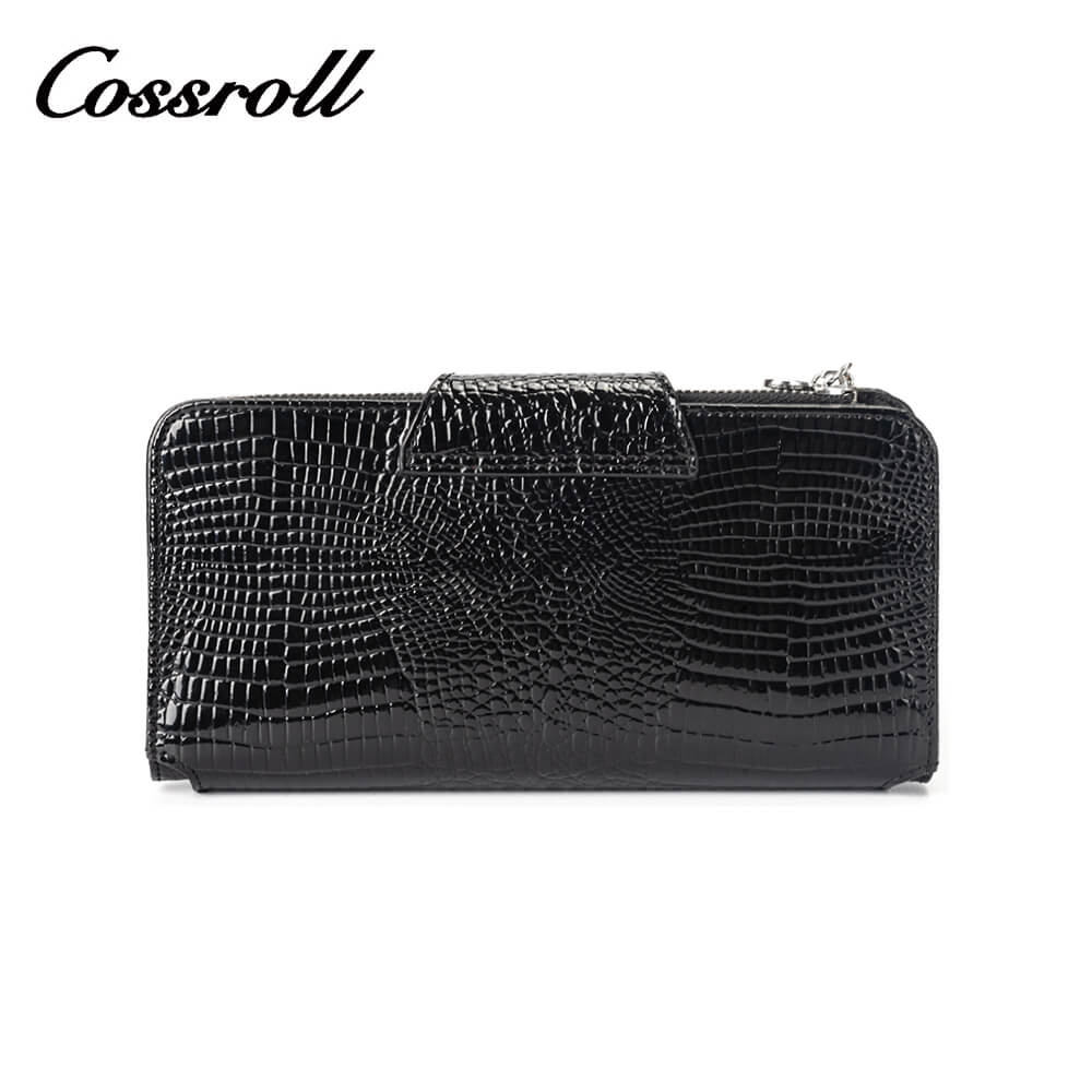 Cossroll Cowhide Patent Leather Wallets Manufacturer