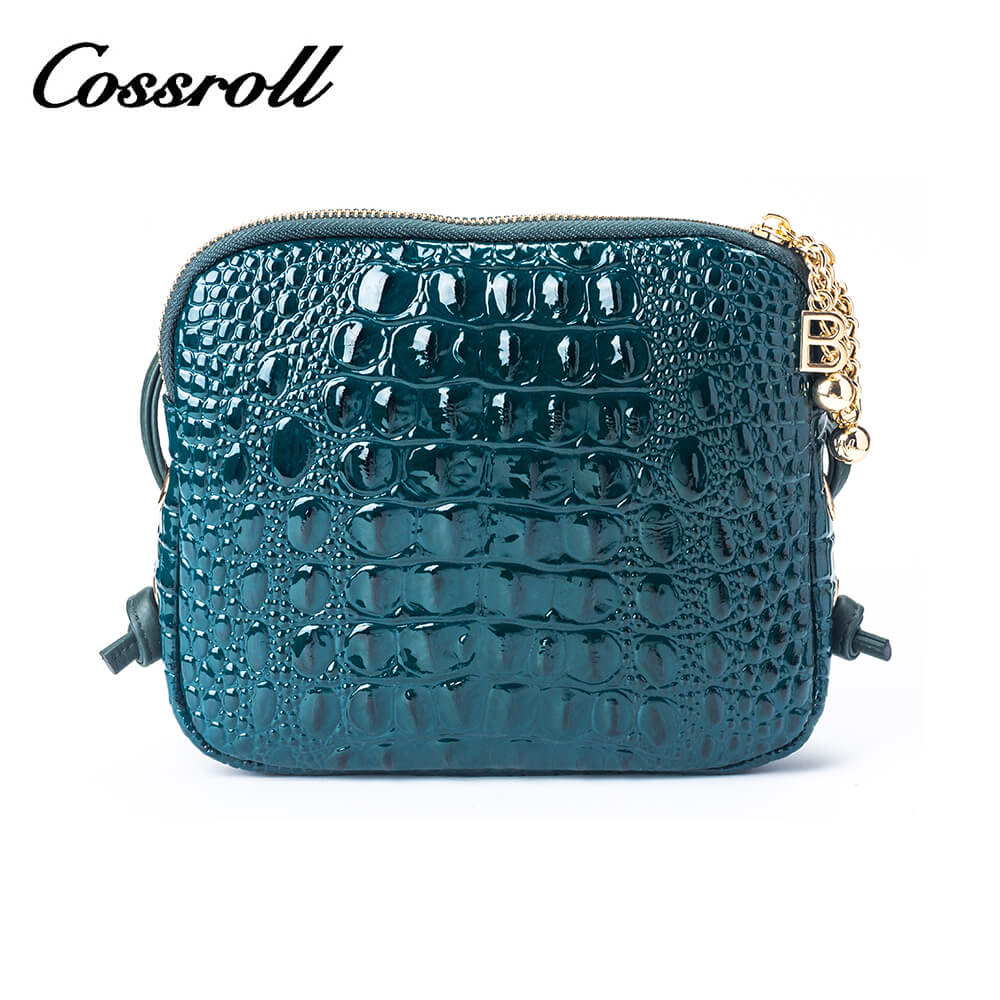 Cossroll Crocodile Patent Leather Crossbody Phone Bag Manufacturer