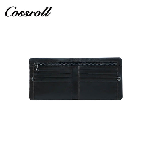 Mens Bifold Cowhide Leather Wallets Manufacturer Wholesaler Cossroll