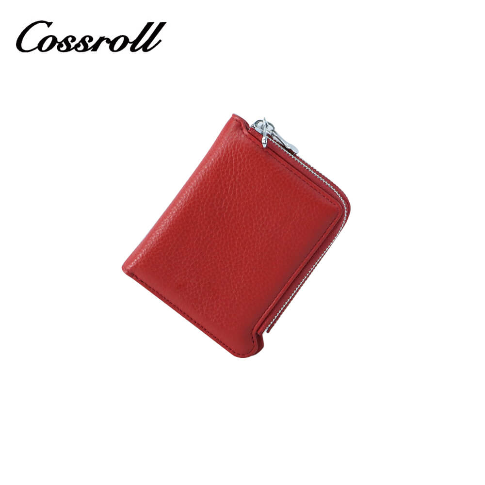 Cossroll Small Bifold Cowhide Leather Wallets Manfacturer Wholesaler