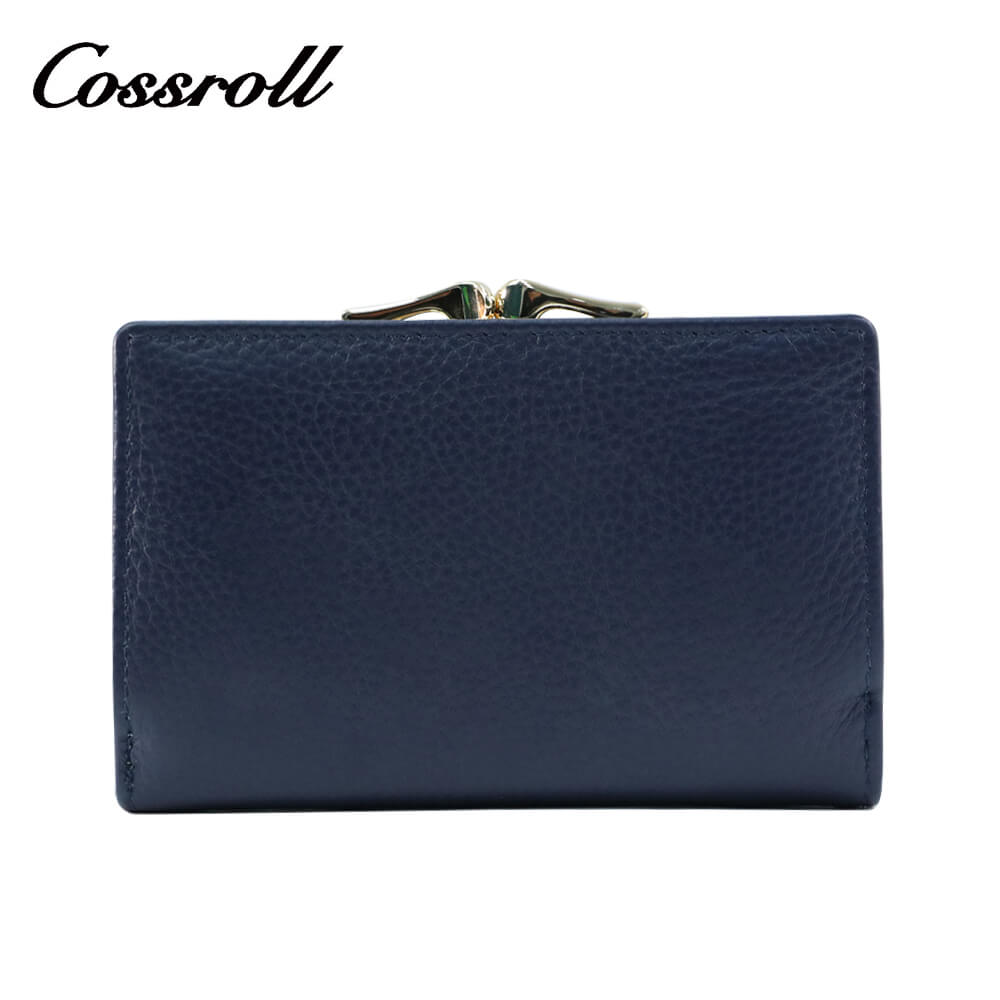 Cossroll Trifold Cowhide Leather Short Wallet Wholesale