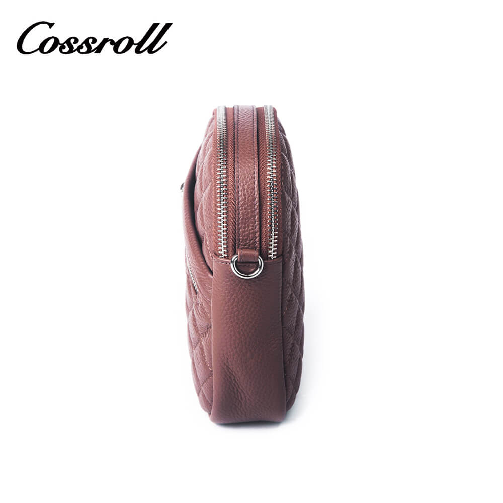 Cossroll Pebble Rhombus Cowhide Leather Crossbody Bag Manufacturer