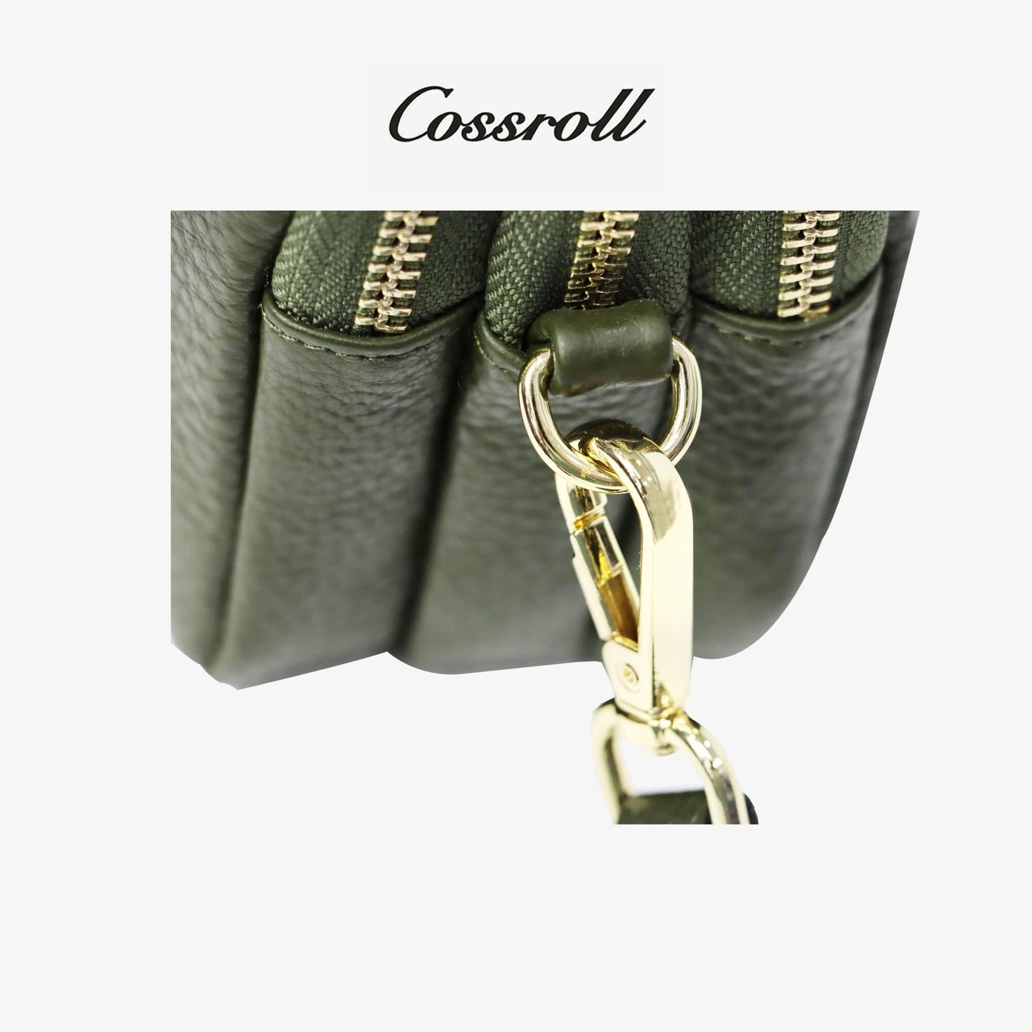 Leather Crossbody Bag Multi Compartment - cossroll.leather