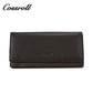 Women Bifold Long Cowhide Lychee Leather Wallet Manufacturer