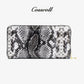 Ladies Python Zipper Leather Wallets - cossroll.leather