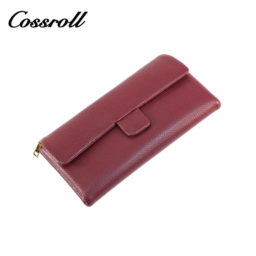 Cossroll Ladies Cowhide Leather Long Wallets Wholesale