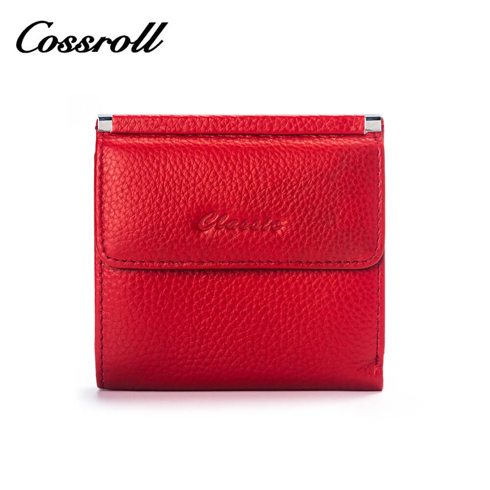 Small Coin Purse Cowhide Leather Wallet Manufacturer