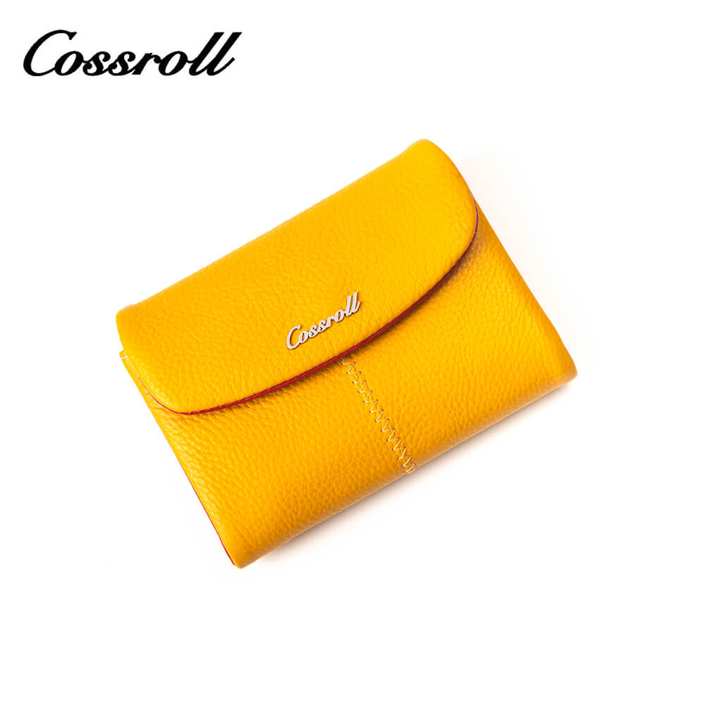 Envelope Womens Genuine Leather Short Wallet Manufacturer