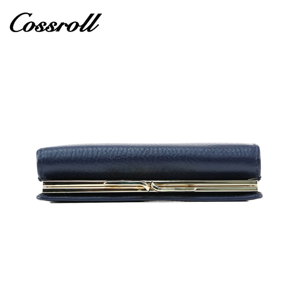 Cossroll Trifold Cowhide Leather Short Wallet Wholesale