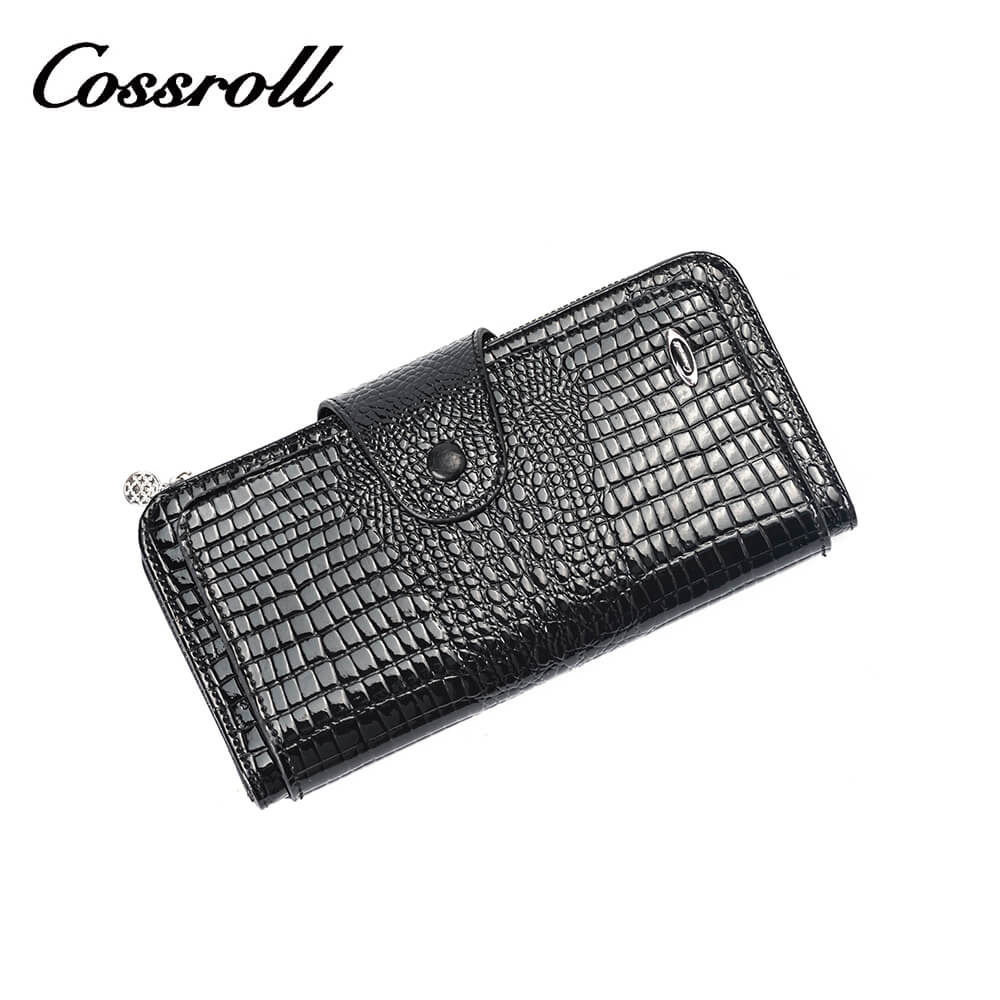 Cossroll Cowhide Patent Leather Wallets Manufacturer