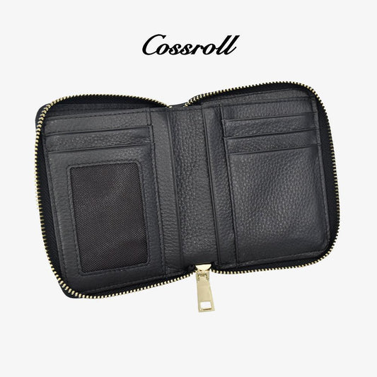 Leather Zipper Coin Purse Wholesale Customize Wallets - cossroll.leather