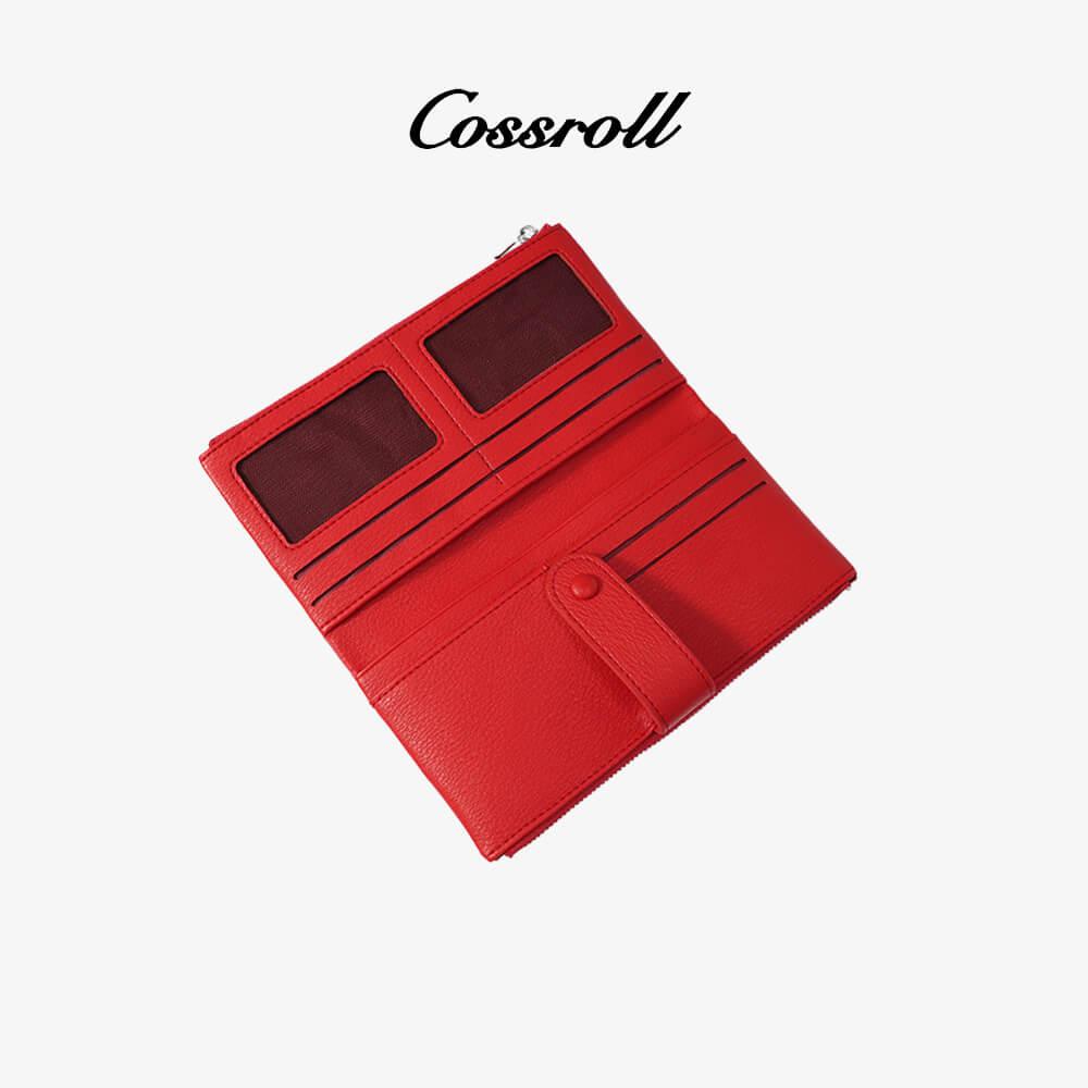 Women Leather Long Wallets With Card Slots - cossroll.leather